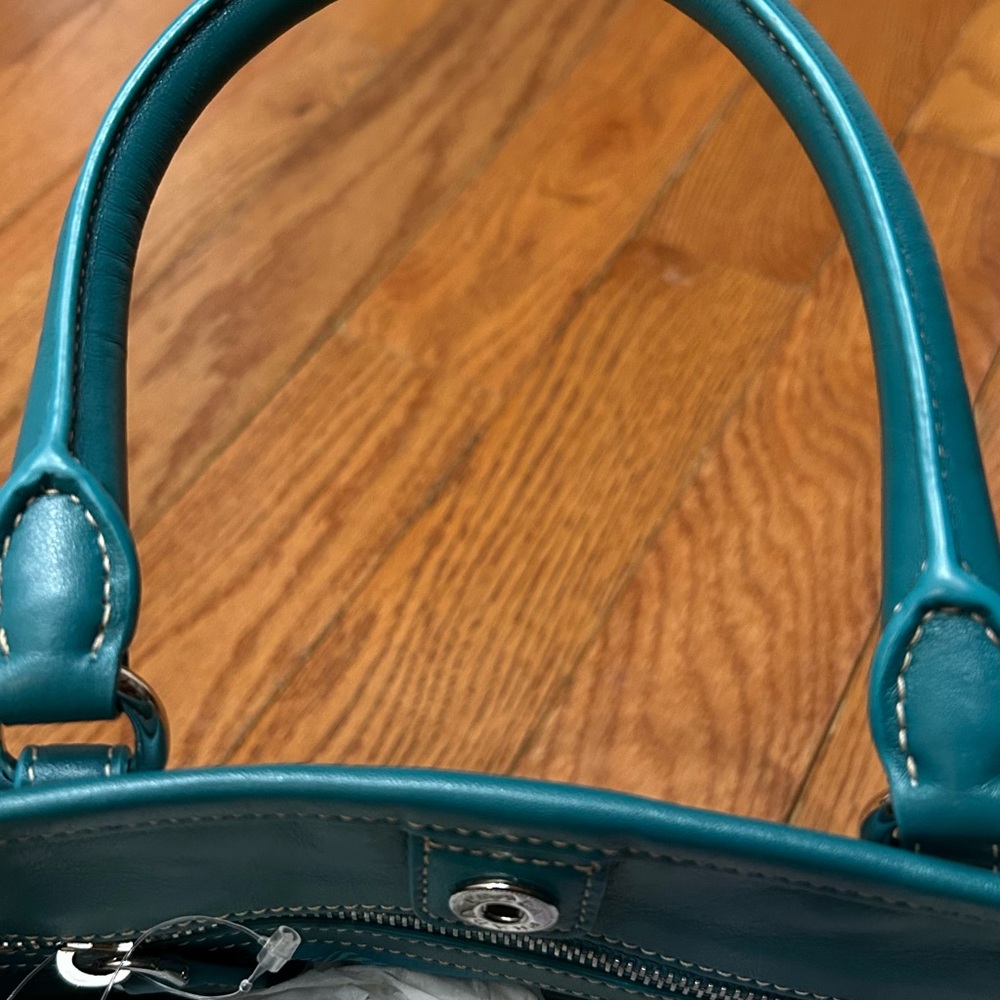 Prada Borsa A Mano Handbag Turquoise / Blue Tessuto + Soft CA BN1841 Tote Hobo - Picture 15 of 17